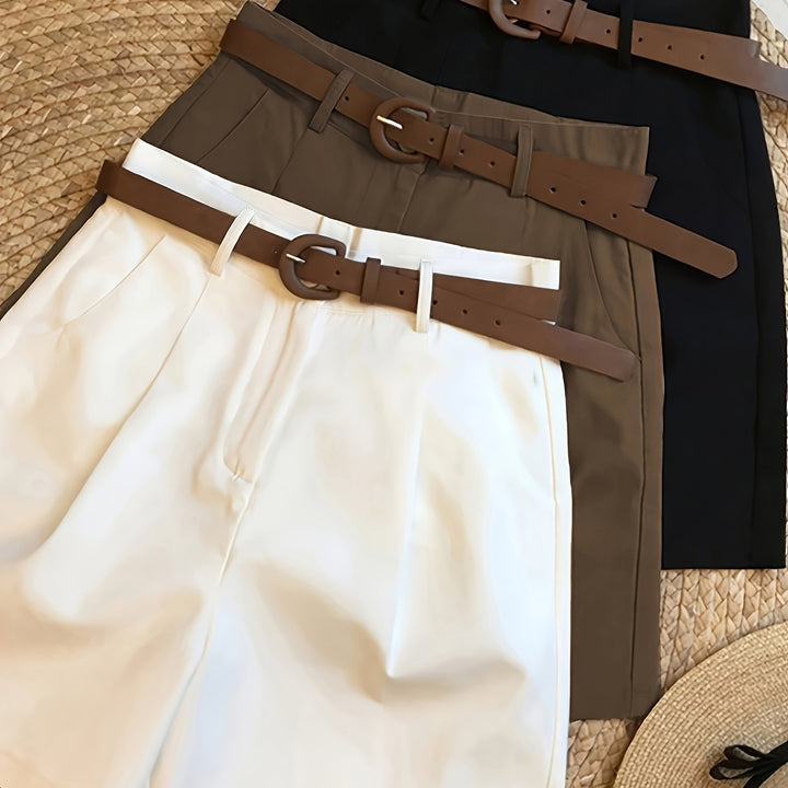 Three-Piece Set with Zipper Pocket Shorts
