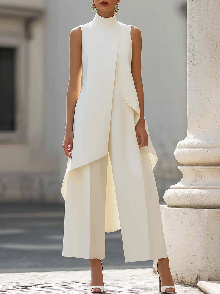Harlow | Asymmetric Top Wide-Leg Pants Set
