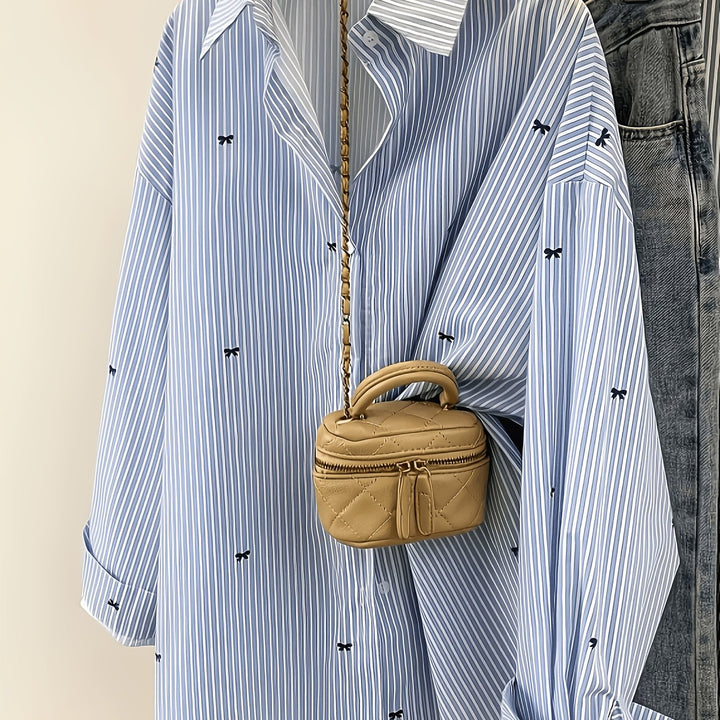 Printed Striped Long Sleeve Shirt