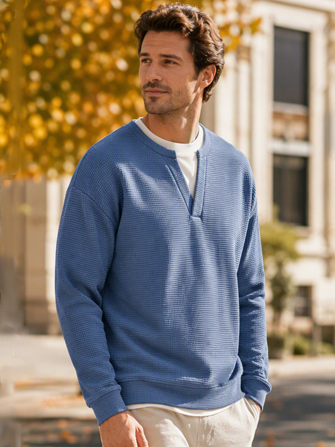 Layered Comfort Waffle Tee
