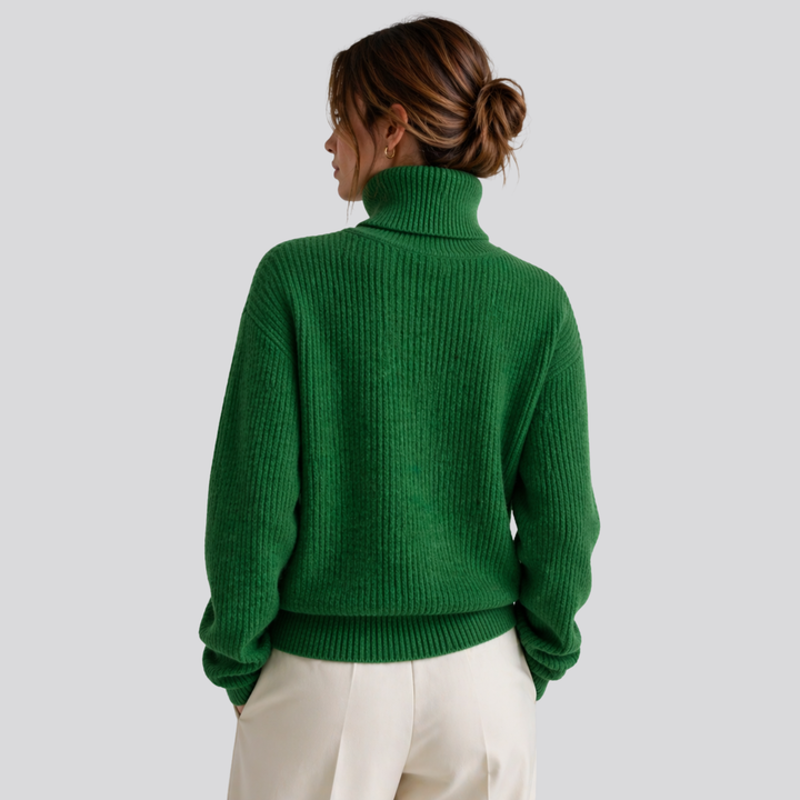 Sylvette | Oversized Merino Wool Turtleneck Sweater