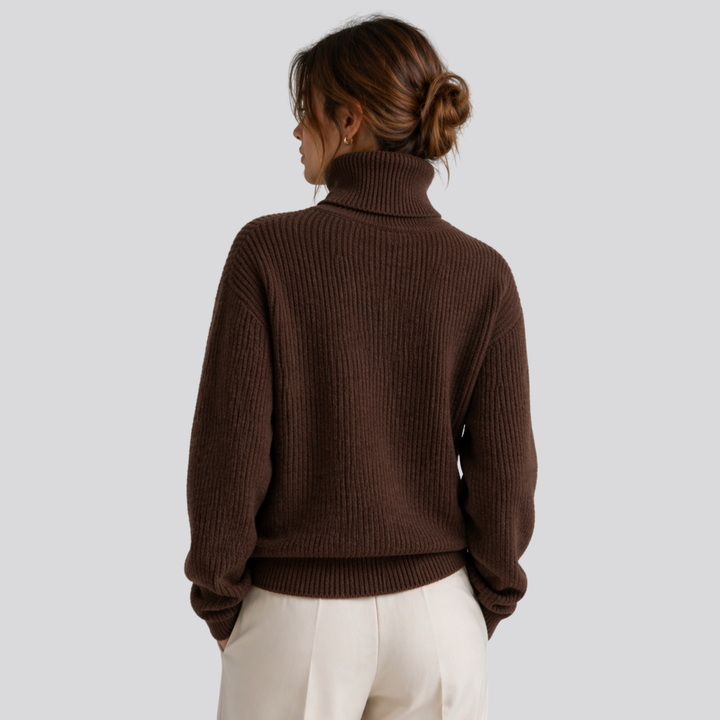 Sylvette | Oversized Merino Wool Turtleneck Sweater