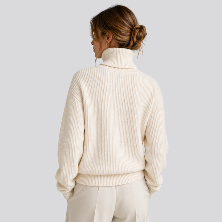 Sylvette | Oversized Merino Wool Turtleneck Sweater