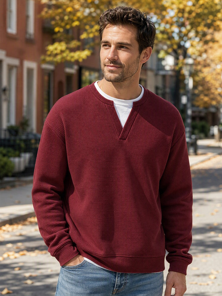 Layered Comfort Waffle Tee