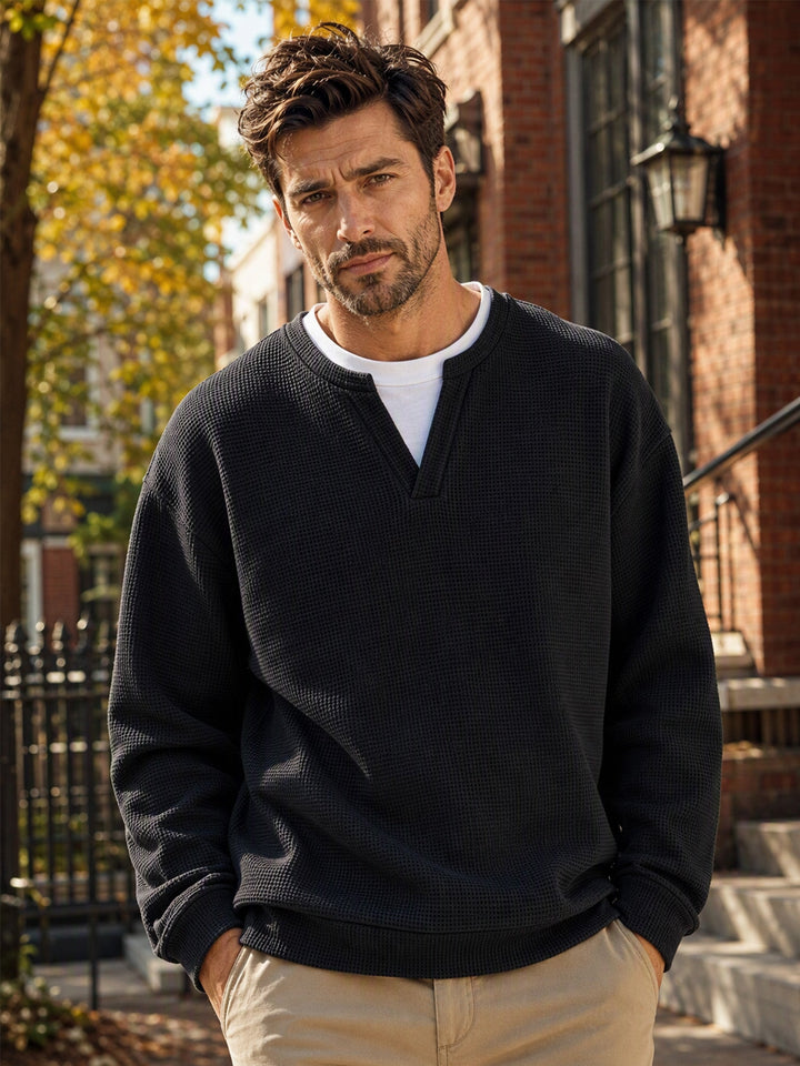 Layered Comfort Waffle Tee