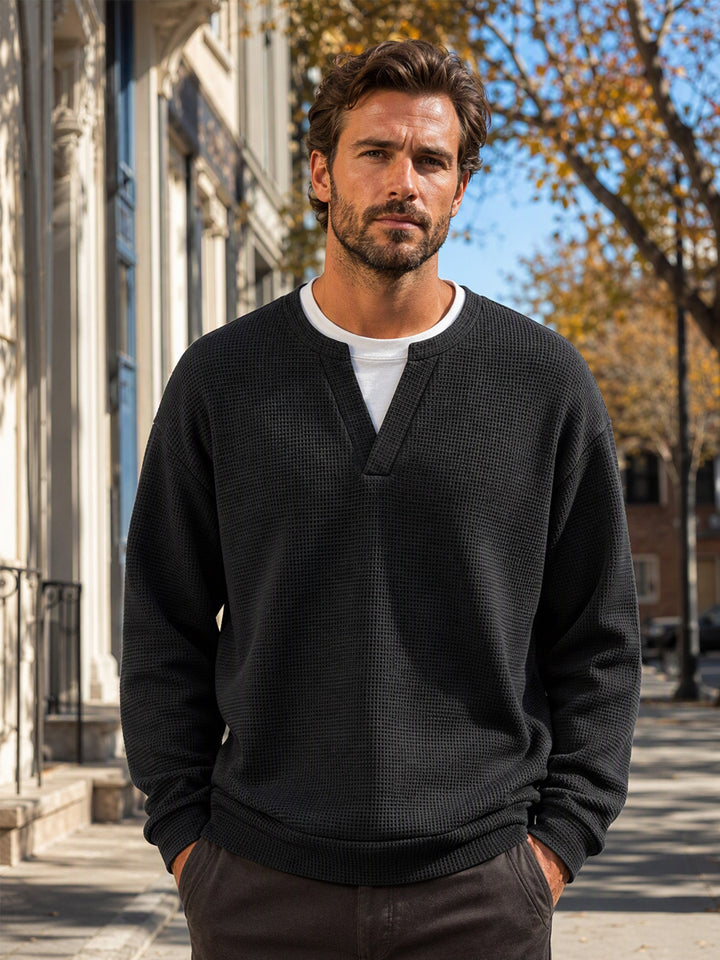 Layered Comfort Waffle Tee