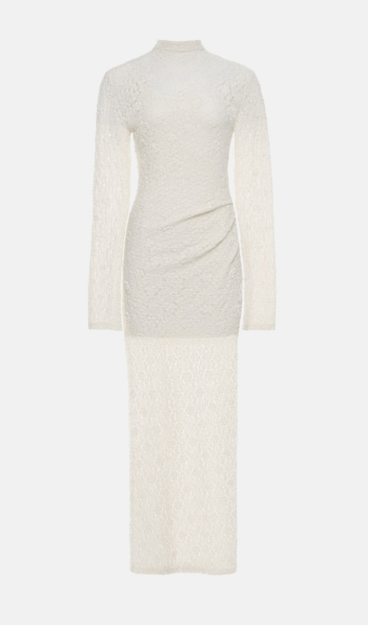 Solid Openwork Maxi Dress
