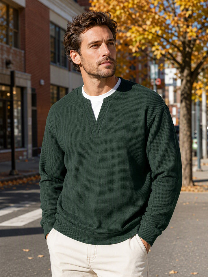 Layered Comfort Waffle Tee