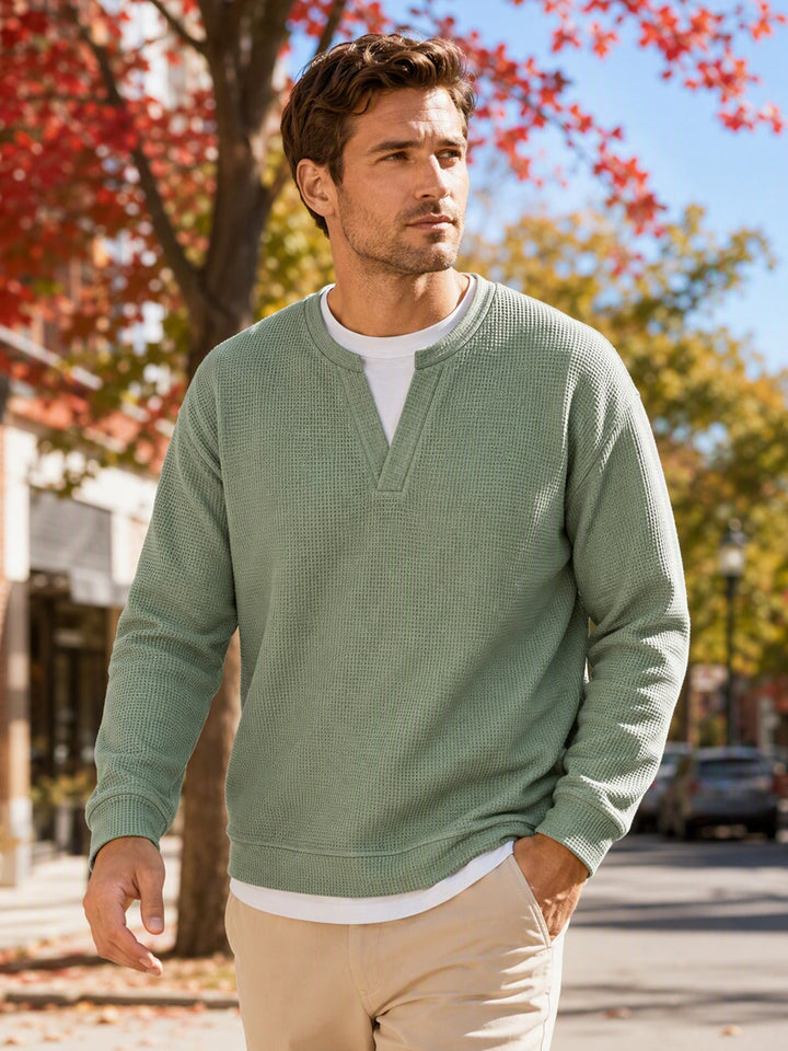 Layered Comfort Waffle Tee