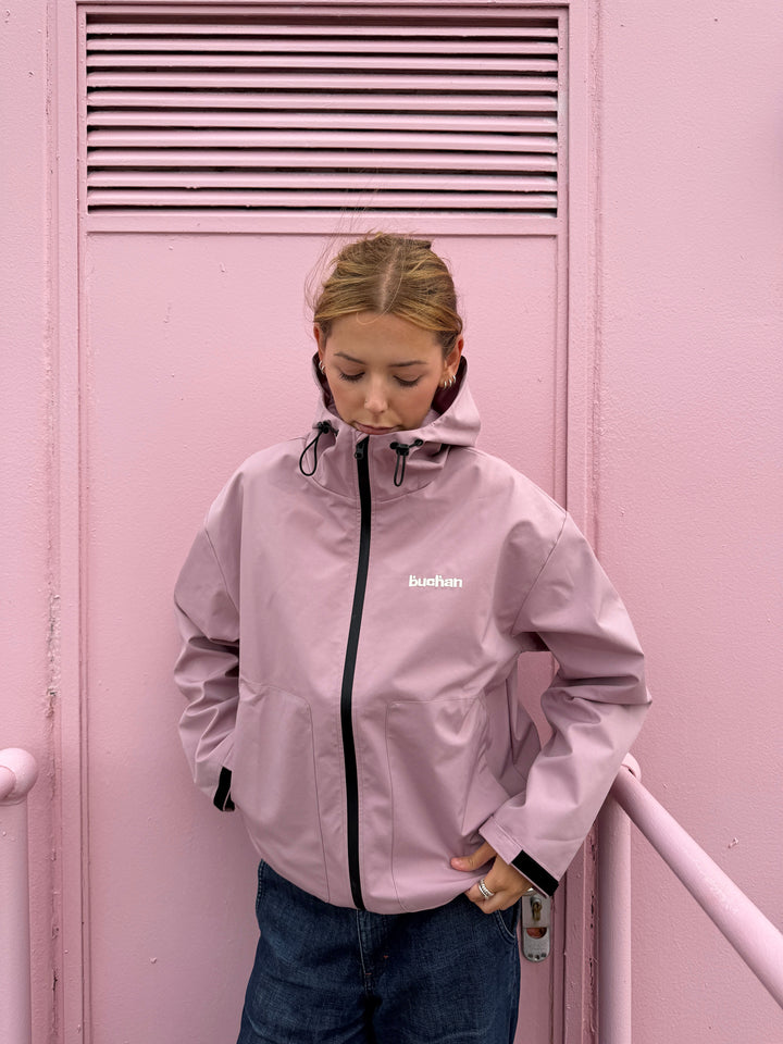 Water Reactive Cheetah Rain Jacket - Pink