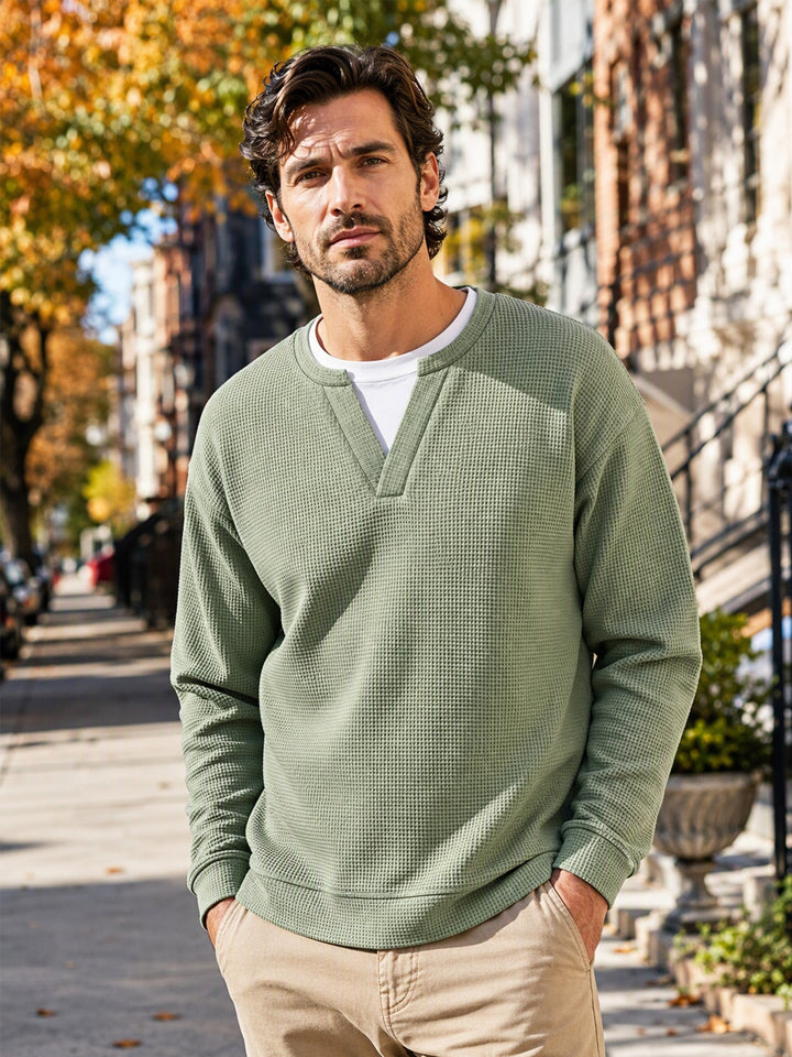 Layered Comfort Waffle Tee