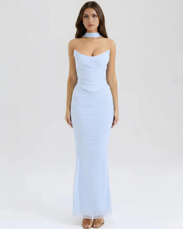 Odessa | Mesh Corset Maxi Skirt Three-Piece Set