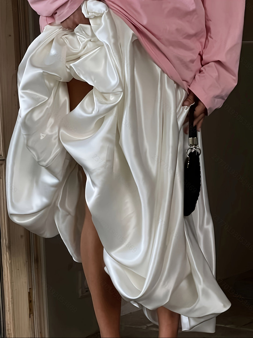 European and American Style High-waisted Flowy Skirt Casual Puffy Skirt