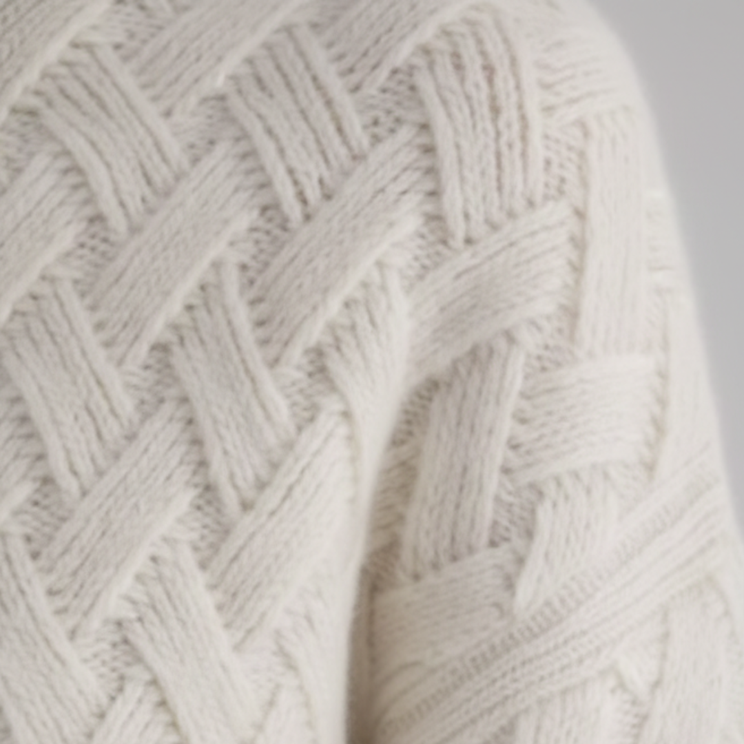 Yvette | High Neck Cable Knit Oversized Sweater