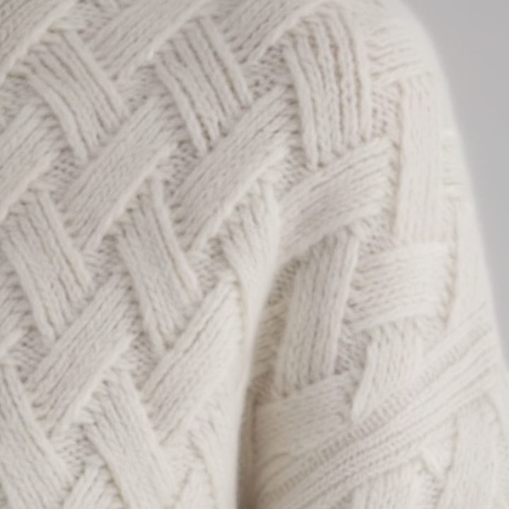 Yvette | High Neck Cable Knit Oversized Sweater
