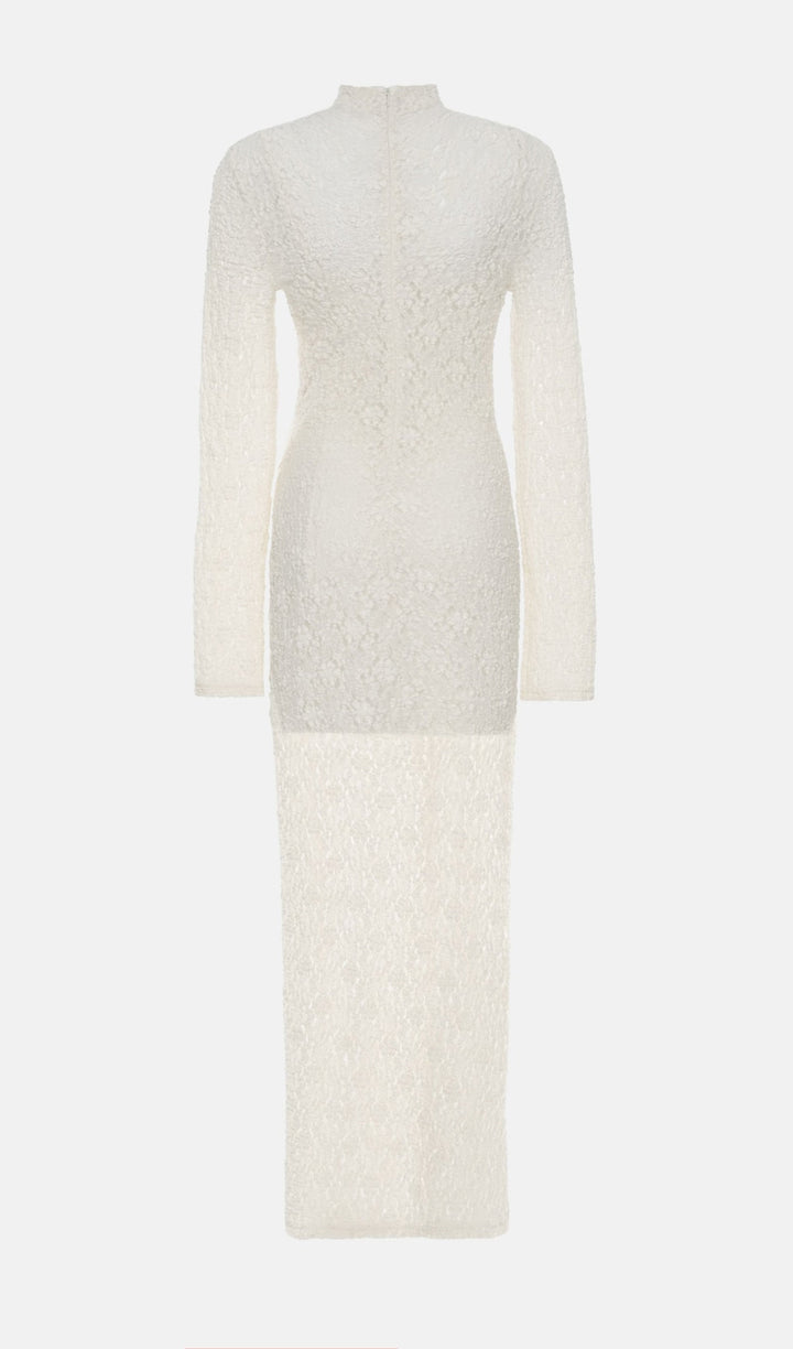Solid Openwork Maxi Dress