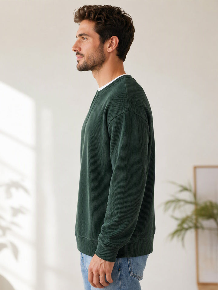 Layered Comfort Waffle Tee