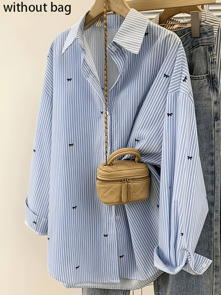 Printed Striped Long Sleeve Shirt