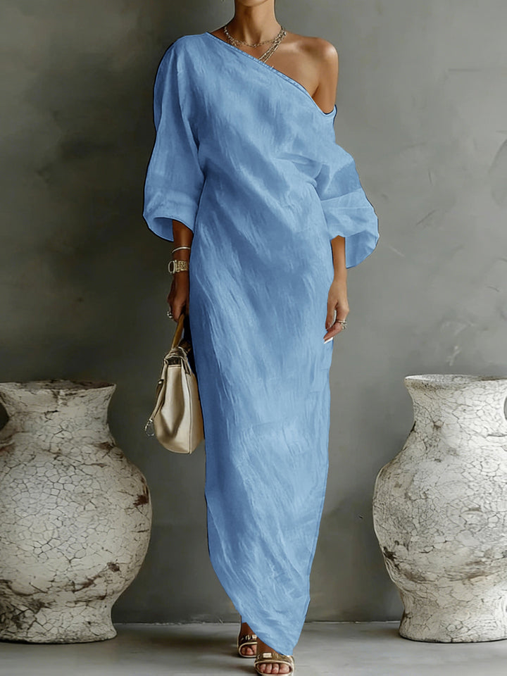 One-Shoulder Vacation Maxi Dress