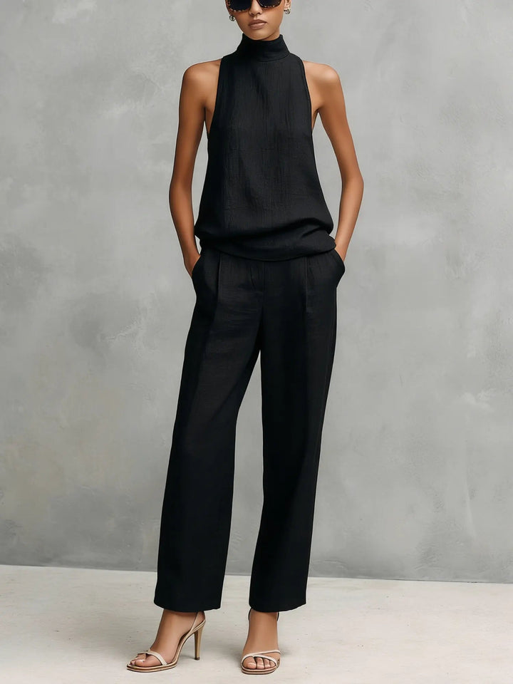 Monica | Linen Top and Trousers Set