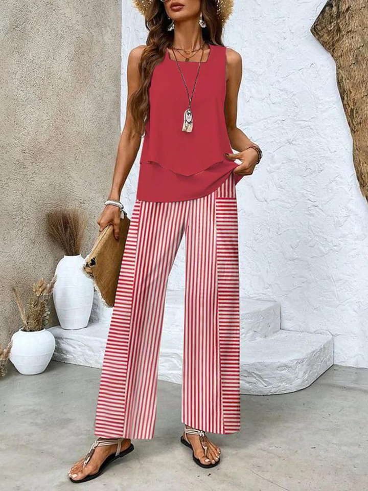 Abigail | Wide-Leg Pants Two-Piece Set