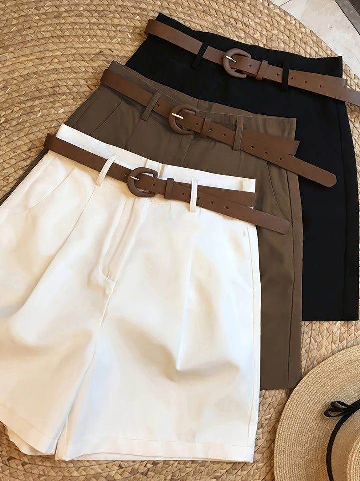 Three-Piece Set with Zipper Pocket Shorts