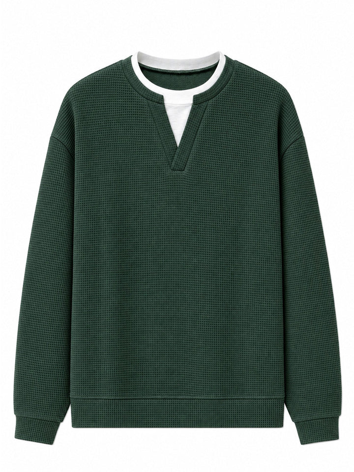 Layered Comfort Waffle Tee