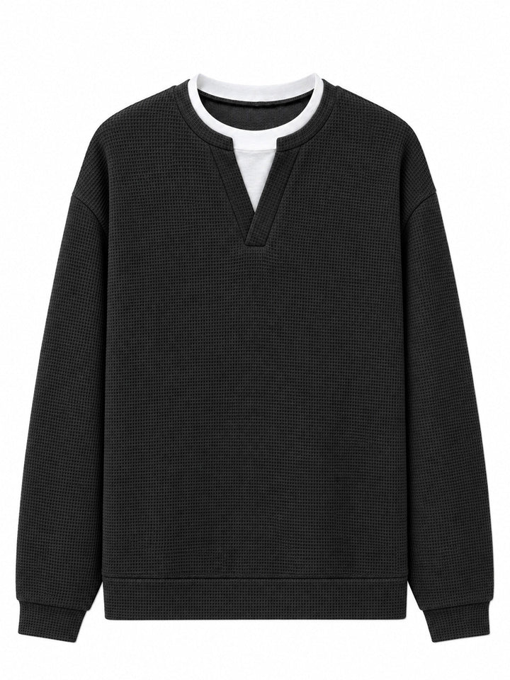 Layered Comfort Waffle Tee