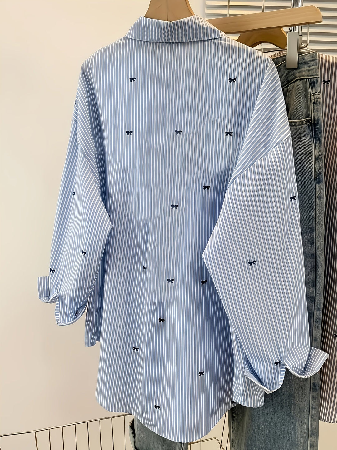Printed Striped Long Sleeve Shirt