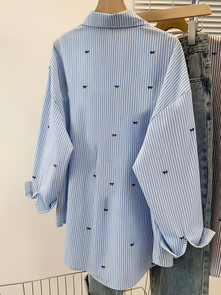 Printed Striped Long Sleeve Shirt