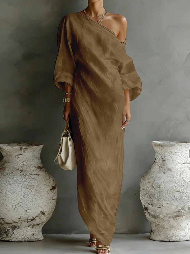 One-Shoulder Vacation Maxi Dress