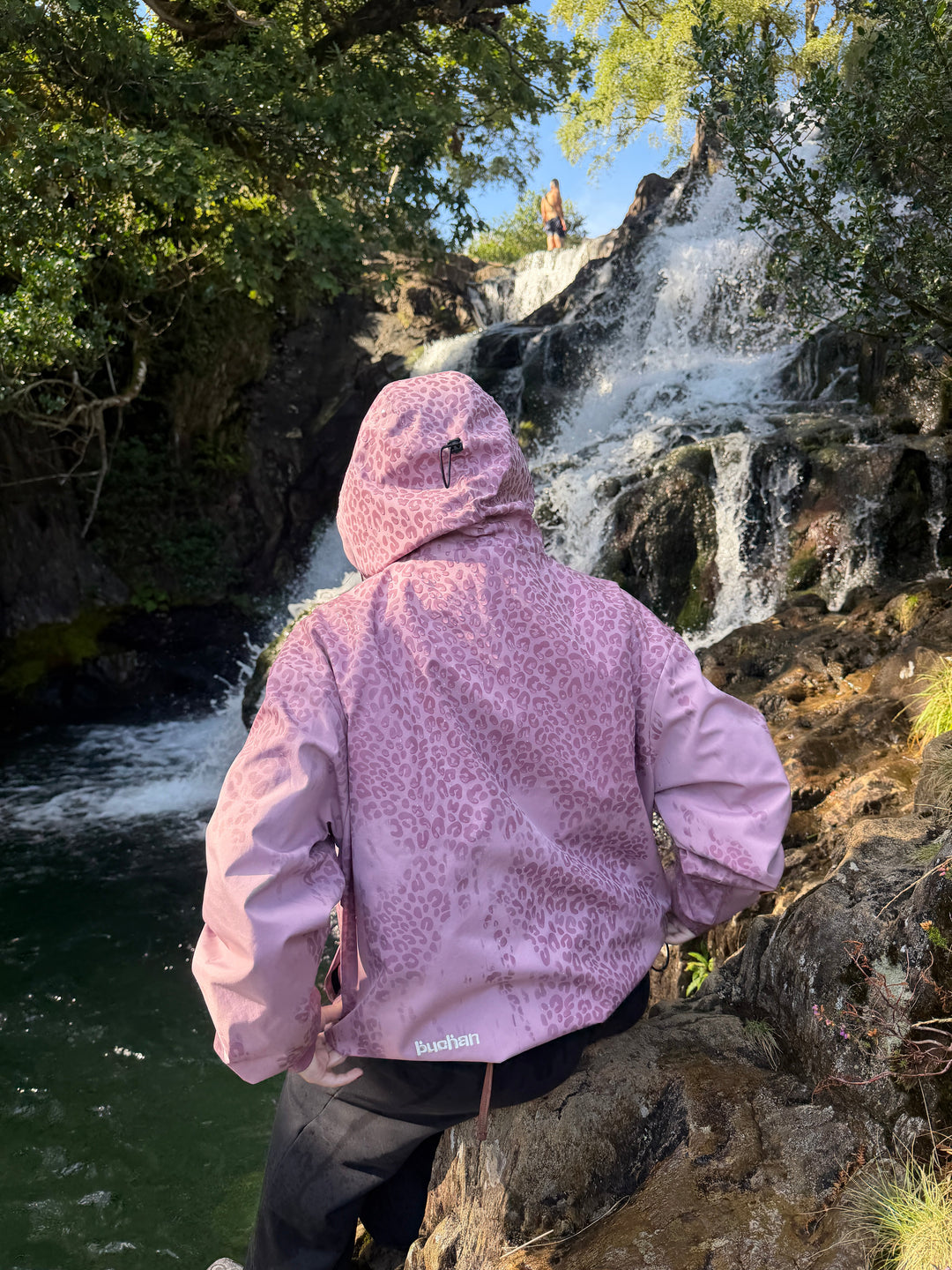 Water Reactive Cheetah Rain Jacket - Pink