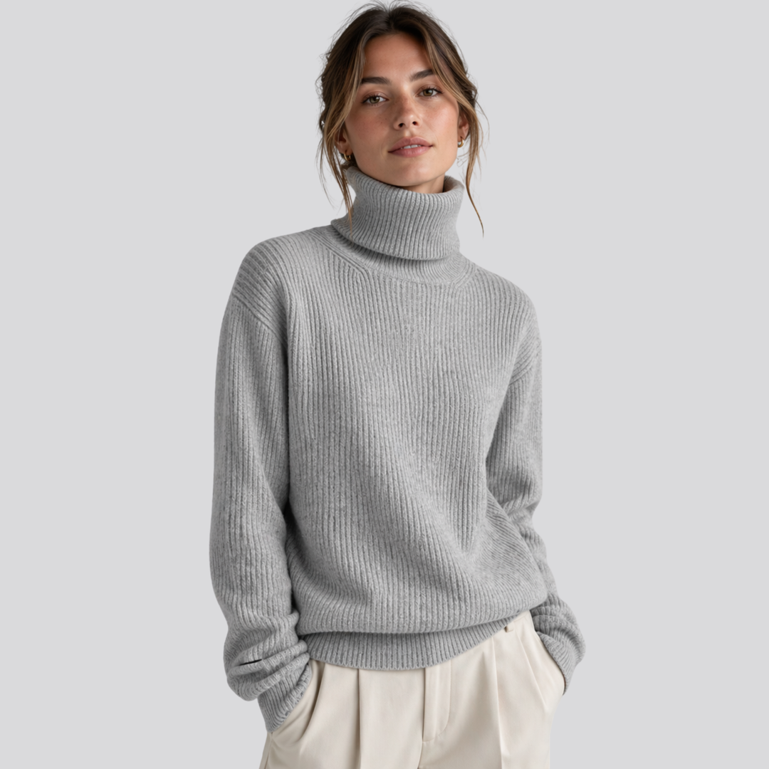 Sylvette | Oversized Merino Wool Turtleneck Sweater