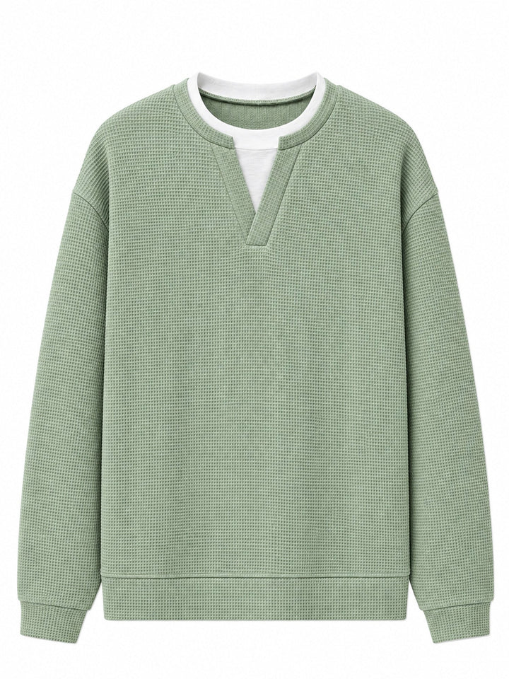 Layered Comfort Waffle Tee