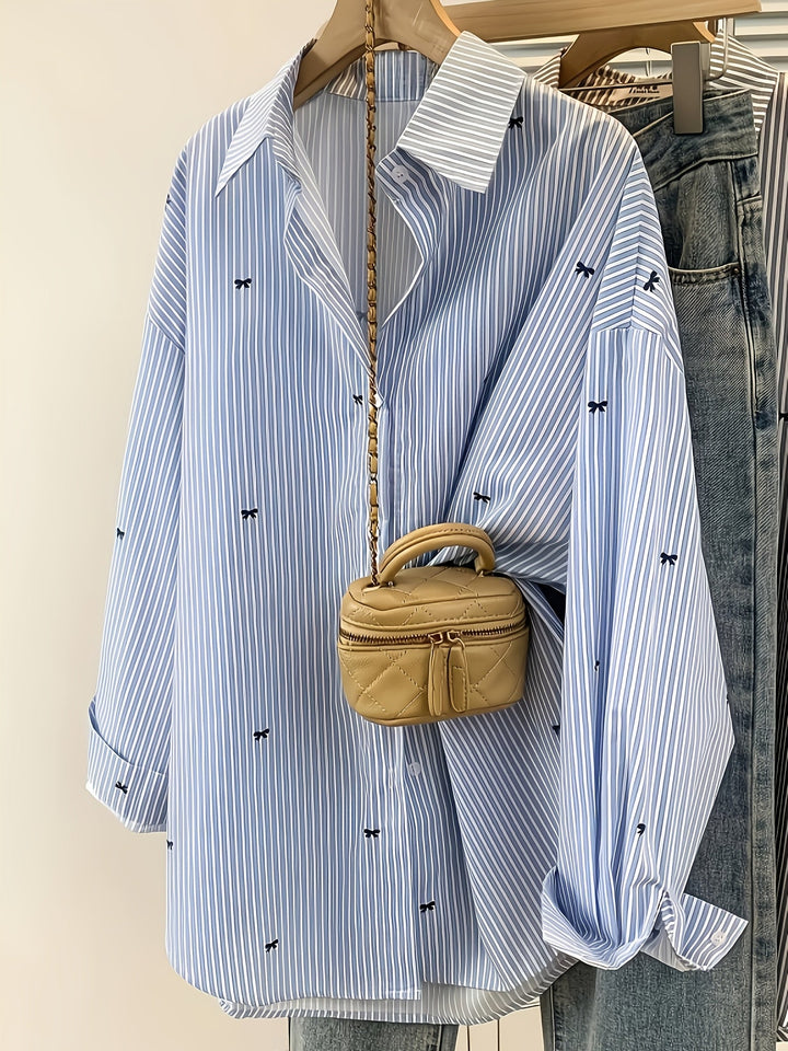 Printed Striped Long Sleeve Shirt