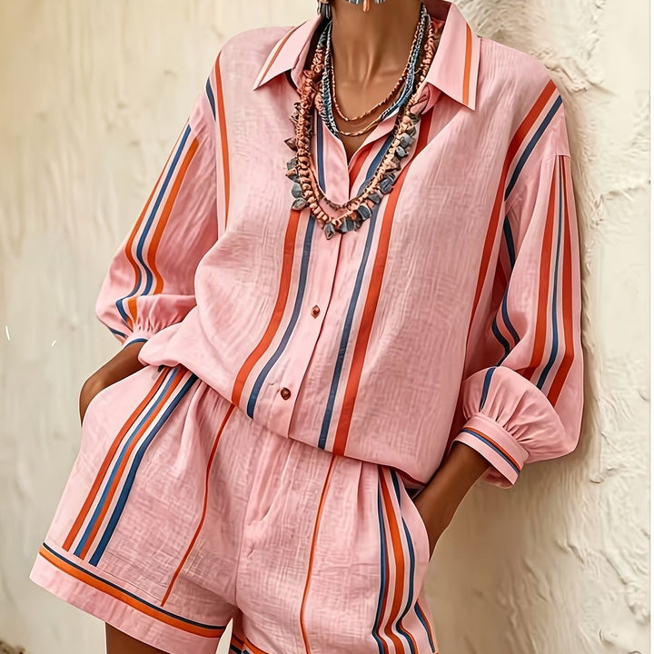 Vacation Style Shirt  Shorts Set