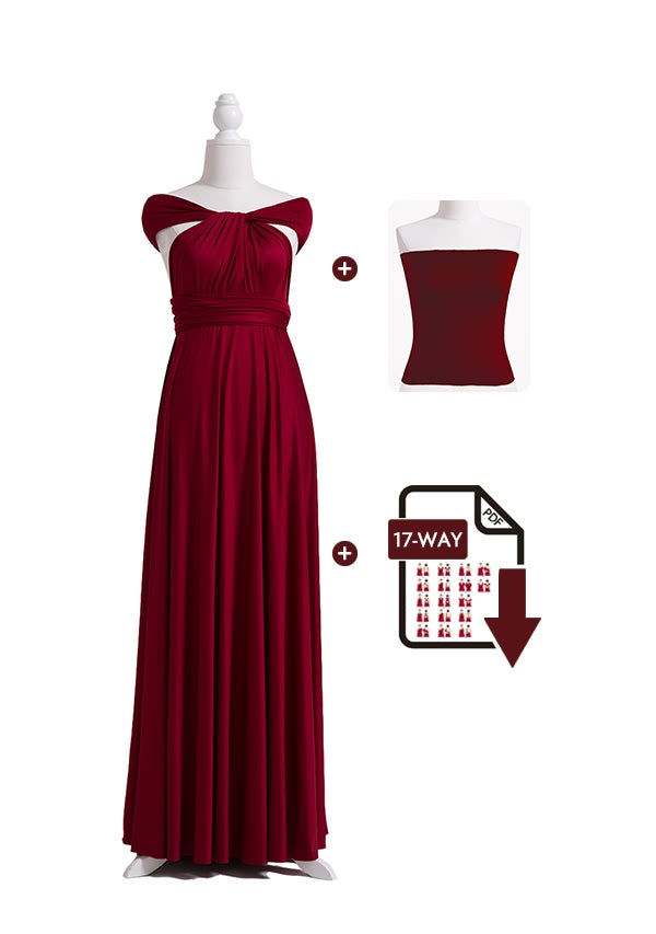Burgundy Wine Multiway Convertible Infinity Dress