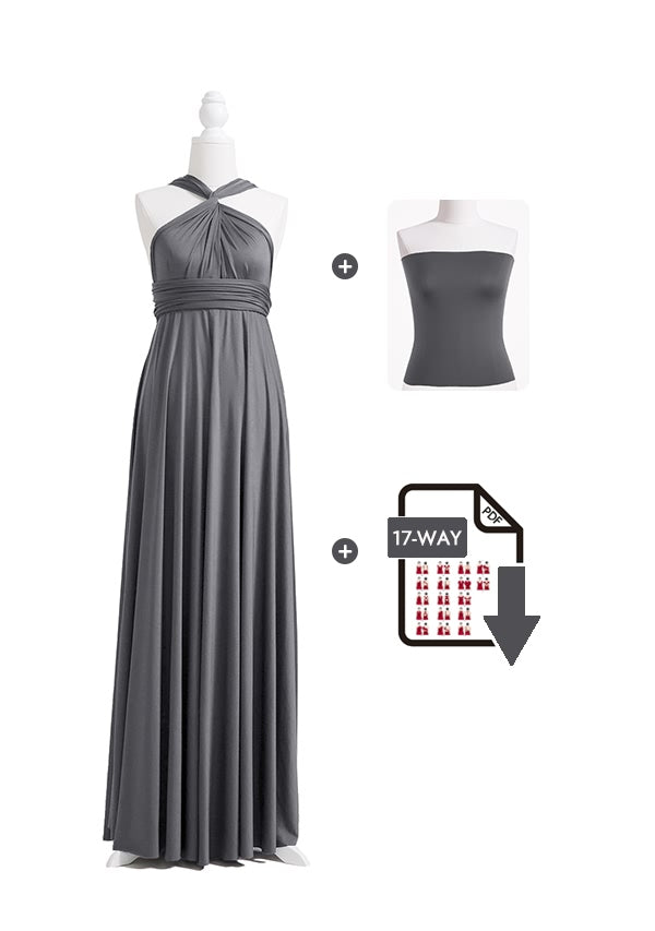 Charcoal Grey Multiway Infinity Dress
