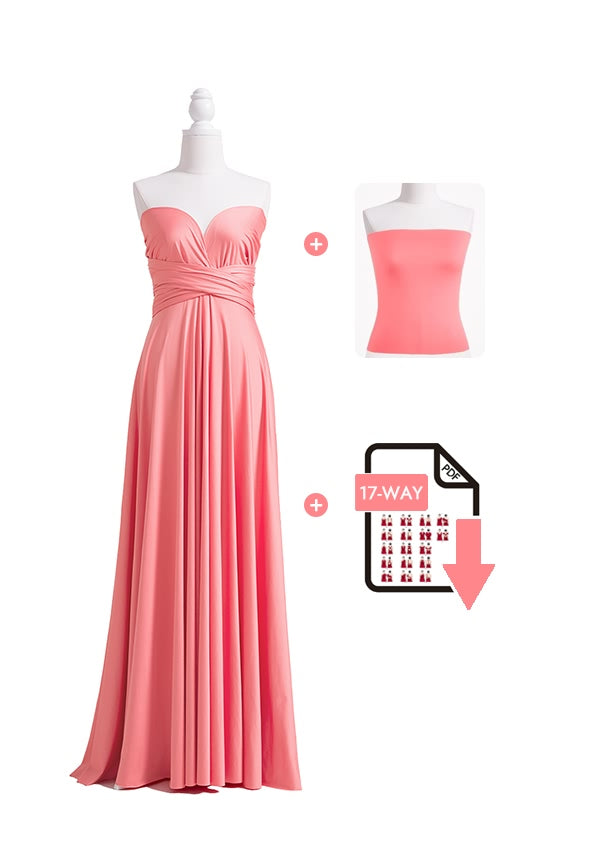 Coral Pink Multiway Infinity Dress