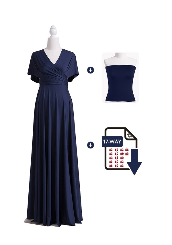 Navy Blue Multiway Infinity Dress