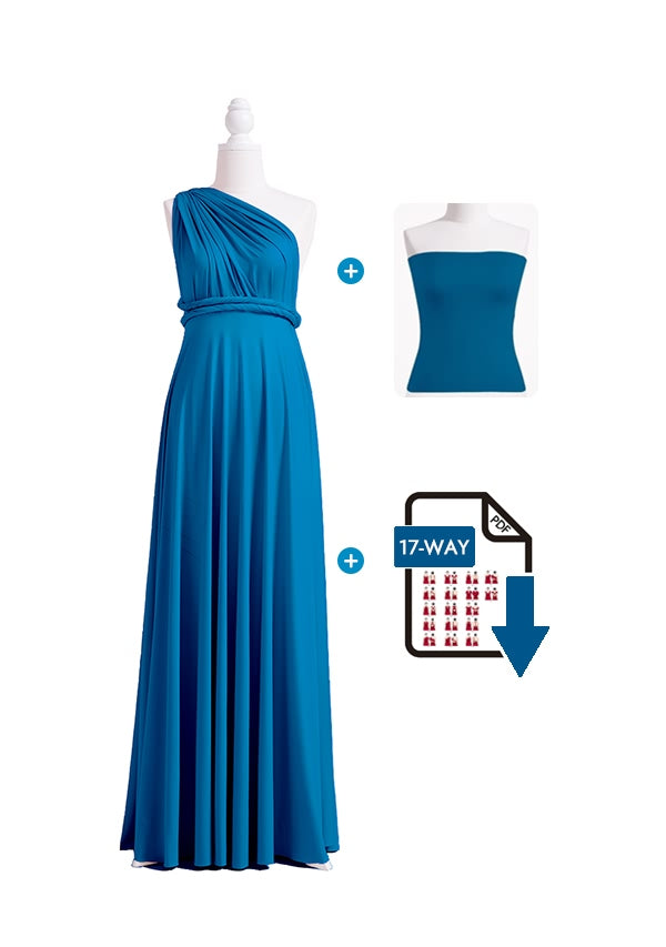 Peacock Blue Multiway Infinity Dress