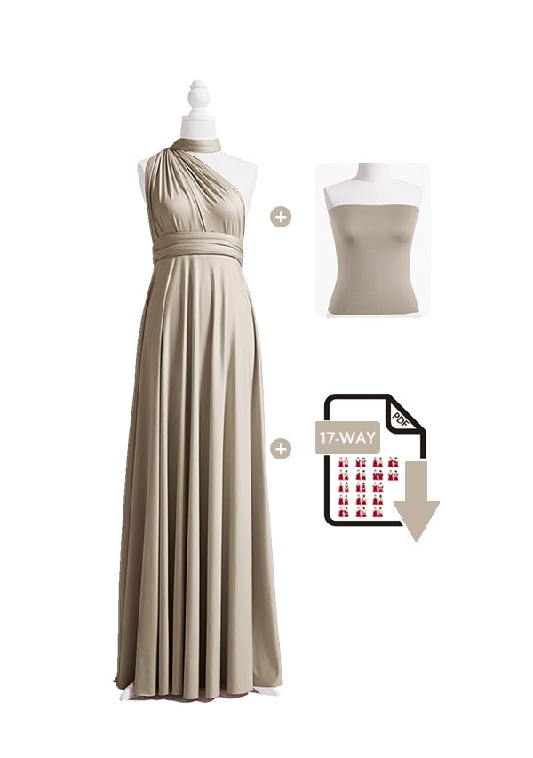 Taupe Multiway Convertible Infinity Dress