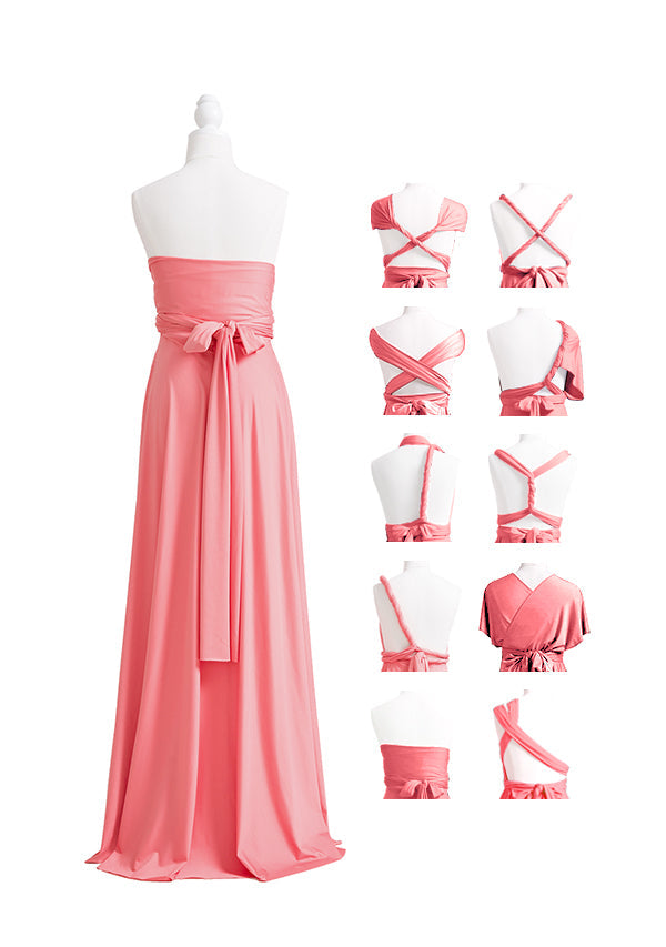 Coral Pink Multiway Infinity Dress