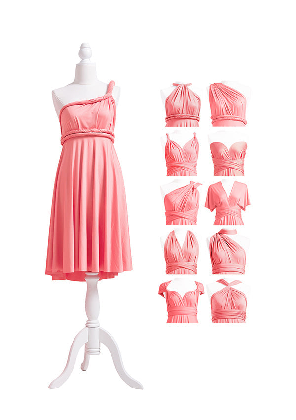 Coral Pink Multiway Infinity Dress