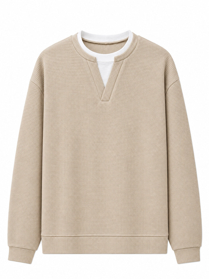 Layered Comfort Waffle Tee