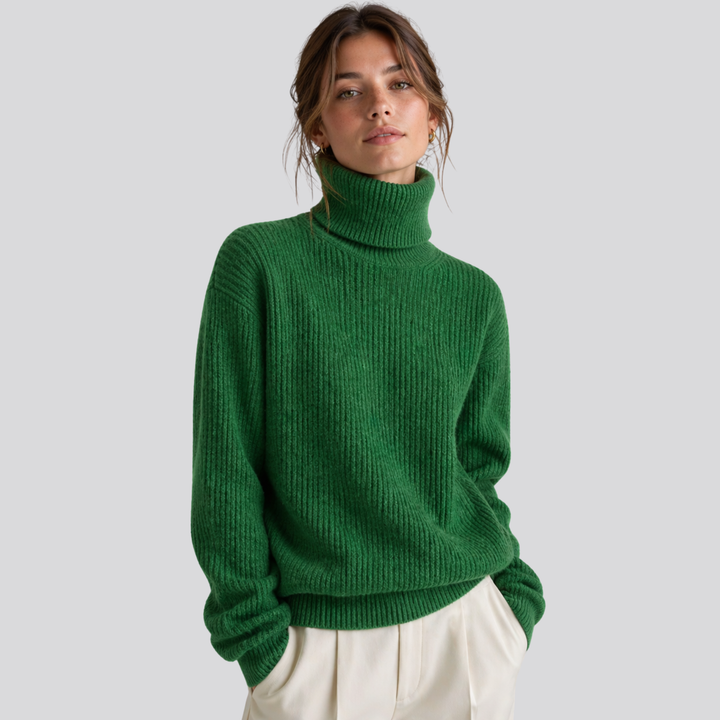 Sylvette | Oversized Merino Wool Turtleneck Sweater