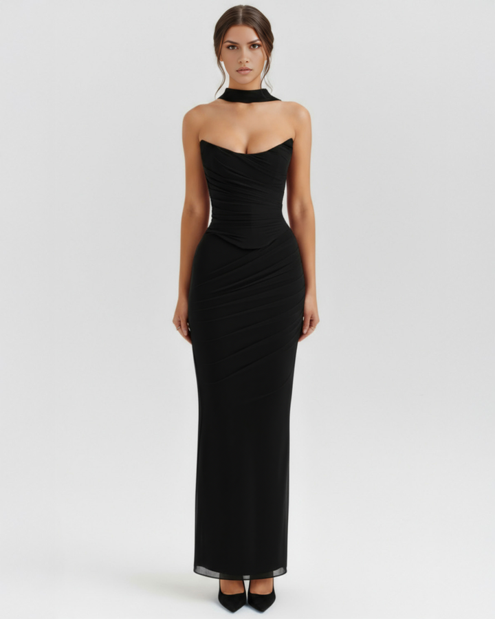 Odessa | Mesh Corset Maxi Skirt Three-Piece Set