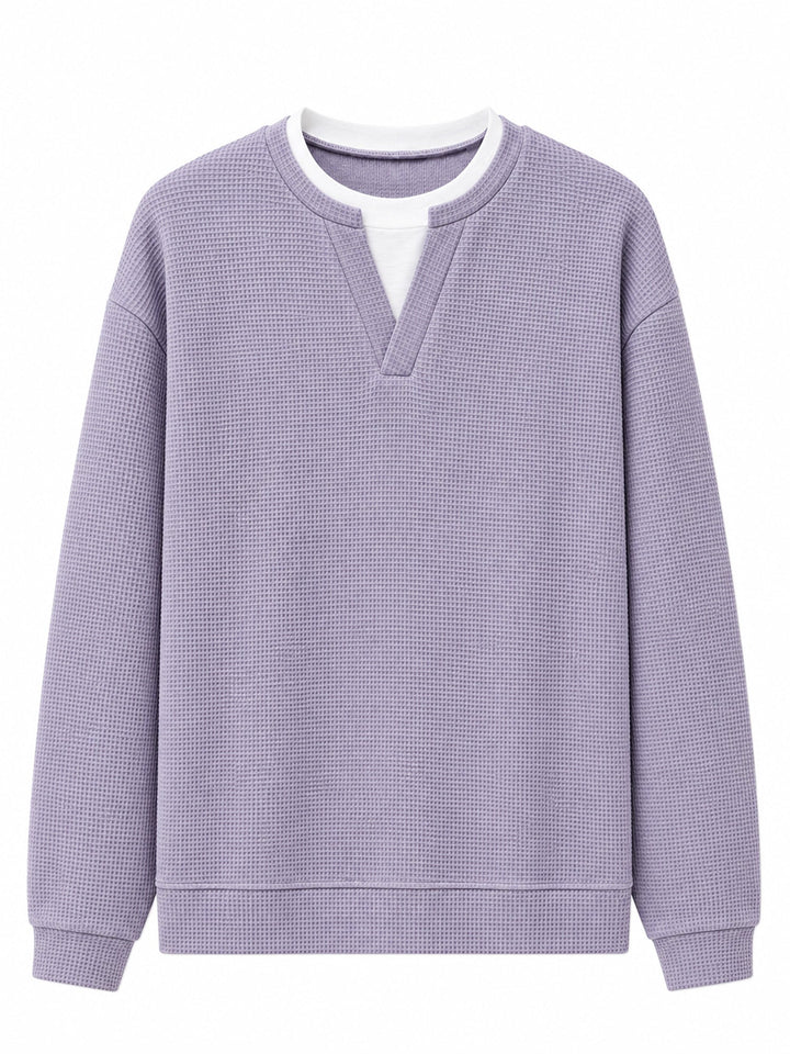 Layered Comfort Waffle Tee