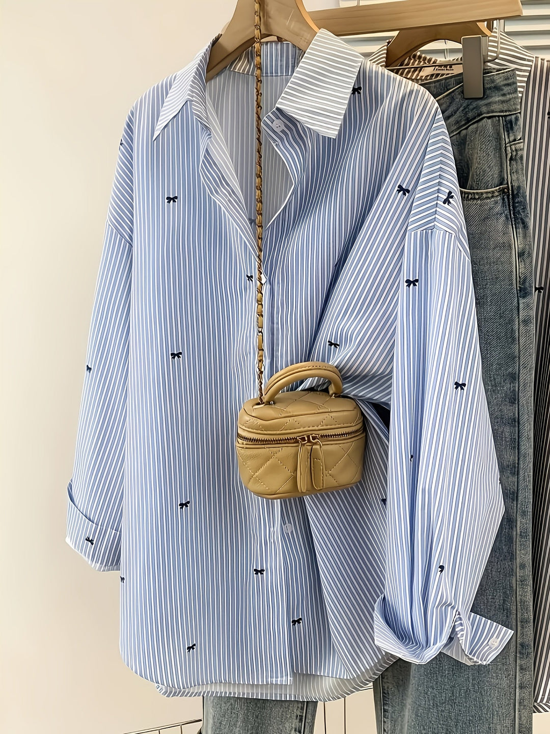 Printed Striped Long Sleeve Shirt