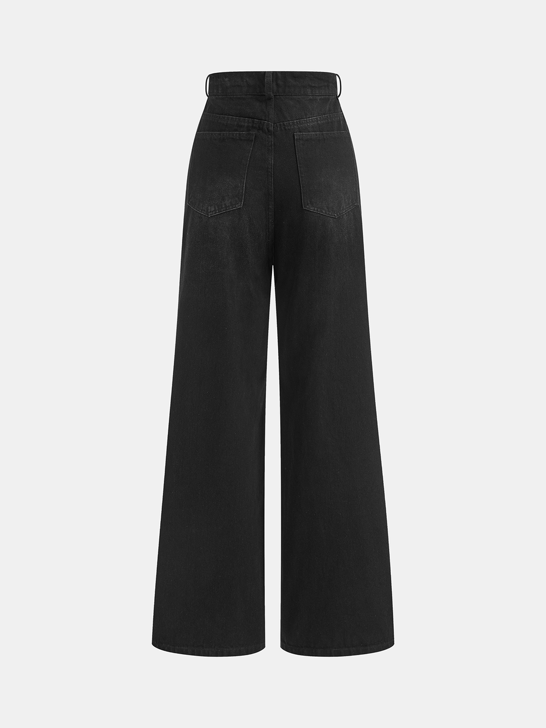 Asymmetric Mid-Waist Denim Pants